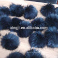 2014 hotsale moda pele de guaxinim pompon